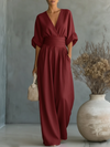 Vera | Mono elegante fluido de cintura alta
