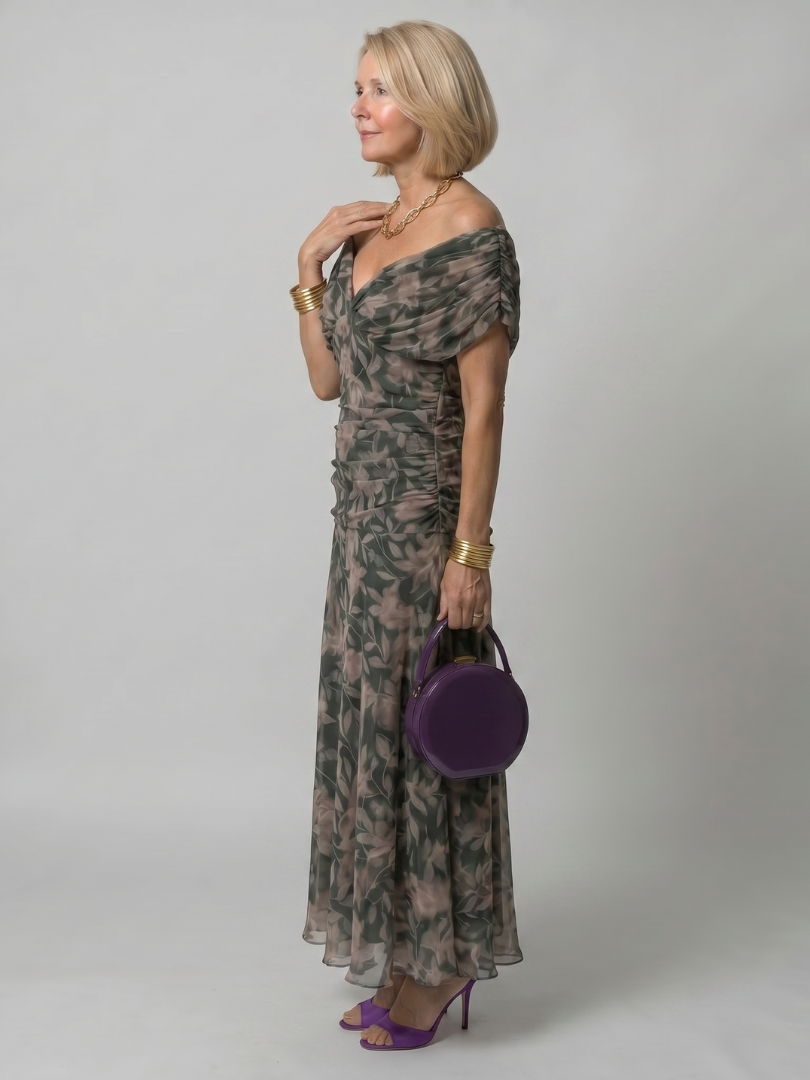 Calen | Vestido fluido con hombros descubiertos