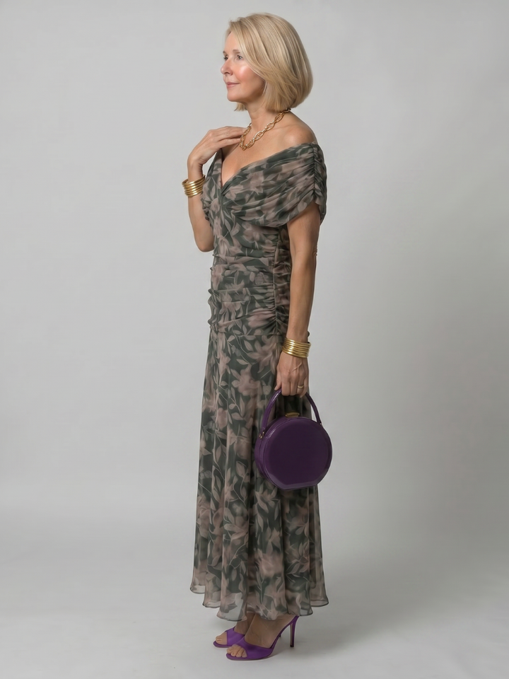 Calen | Vestido fluido con hombros descubiertos