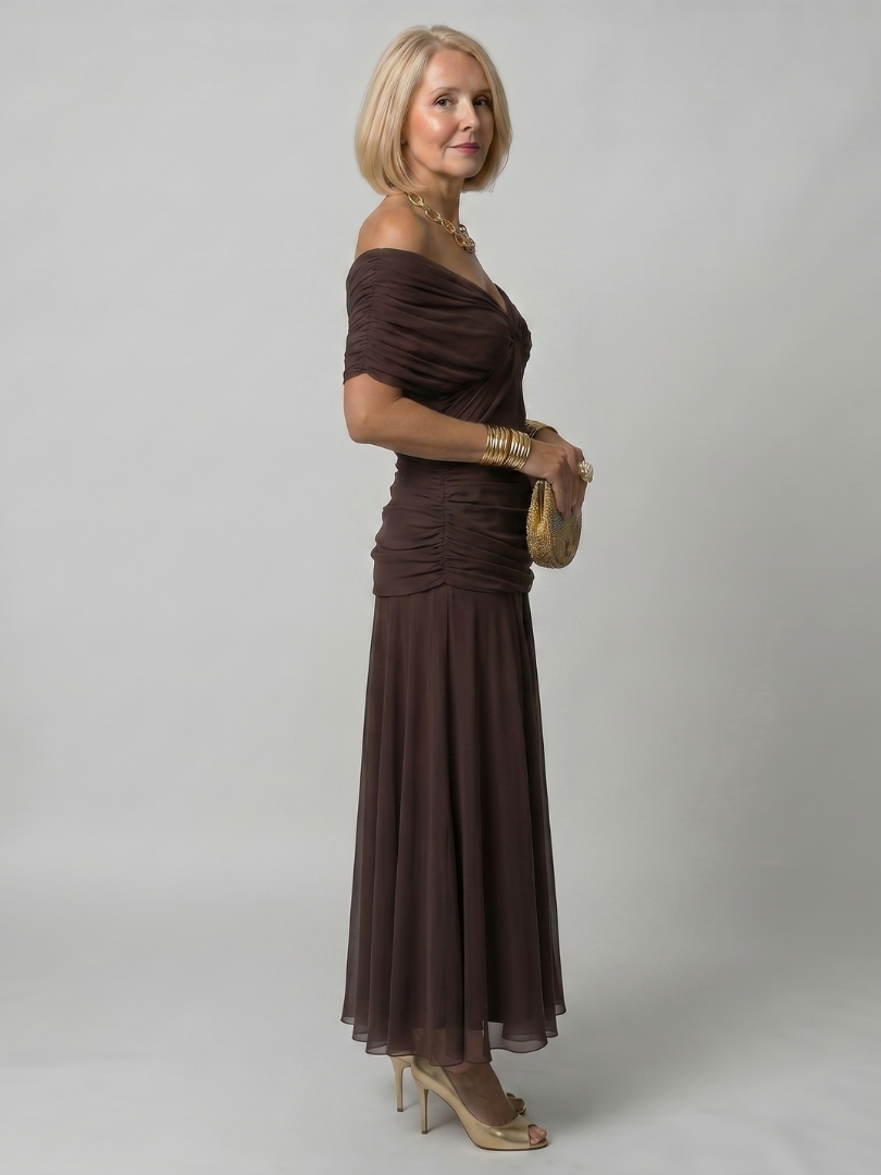 Calen | Vestido fluido con hombros descubiertos