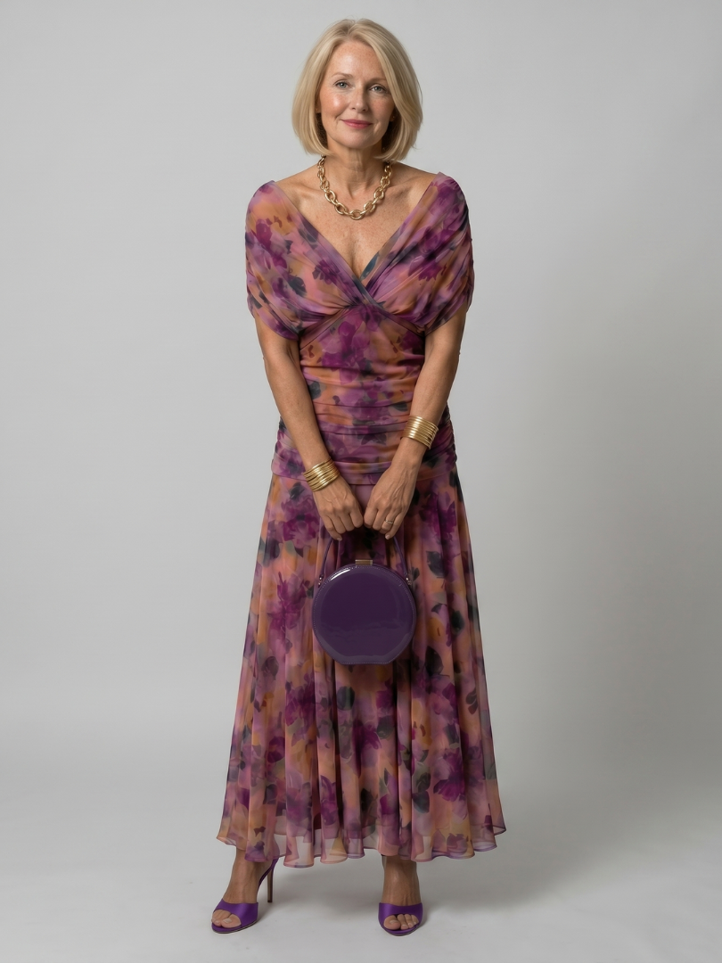 Calen | Vestido fluido con hombros descubiertos