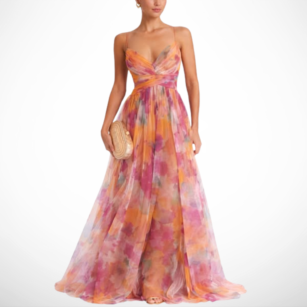 Lucía | Vestido maxi floral etéreo