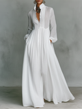 Solena | Vestido maxi fluido con botones