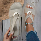 Estela | Sandalias planas con hebilla