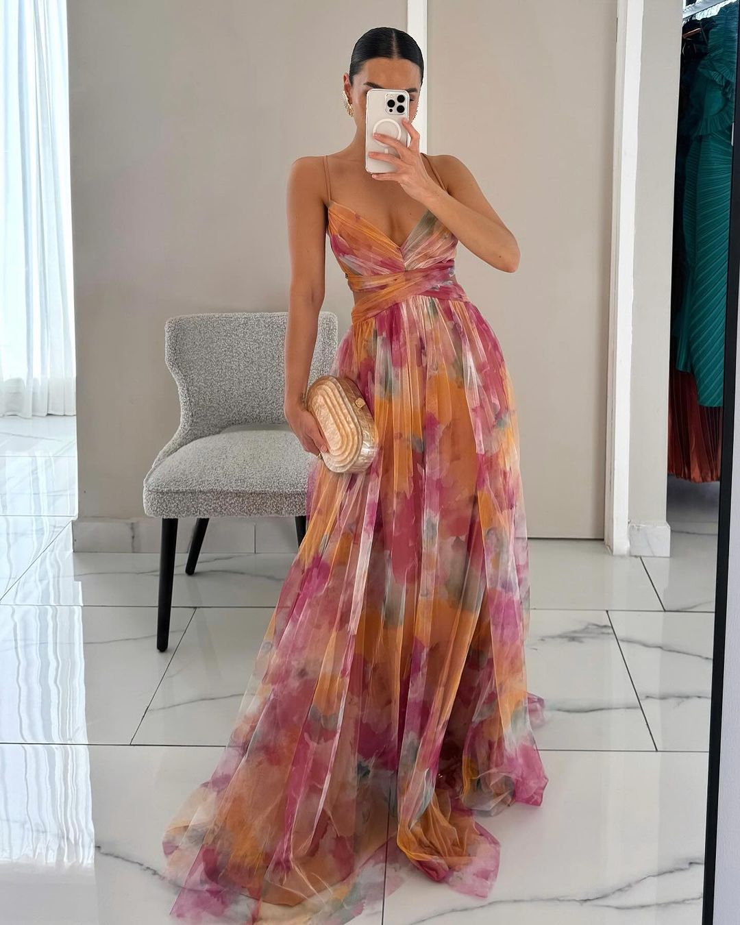 Lucía | Vestido maxi floral etéreo