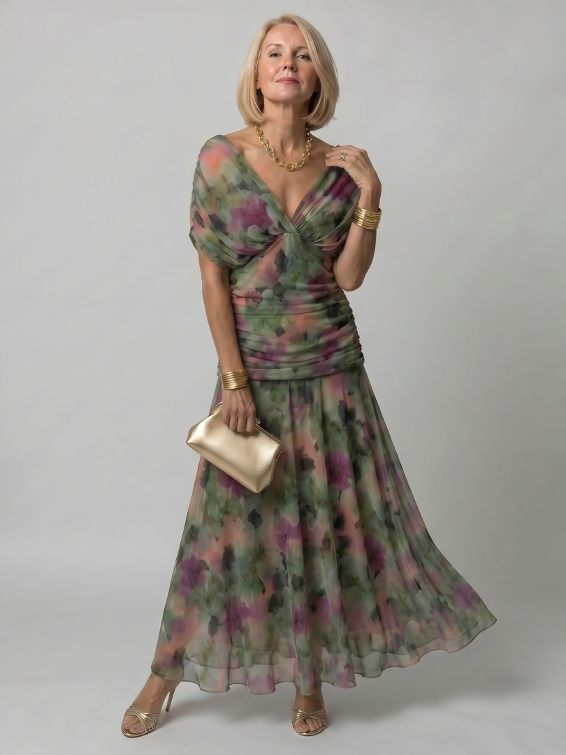 Calen | Vestido fluido con hombros descubiertos