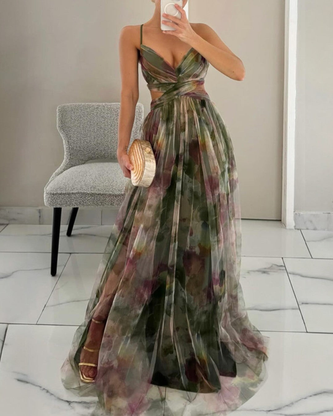 Lucía | Vestido maxi floral etéreo