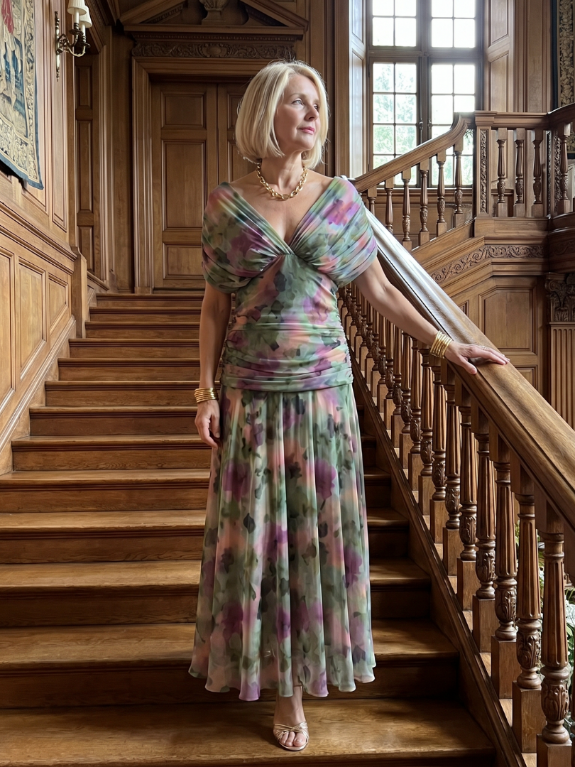 Calen | Vestido fluido con hombros descubiertos