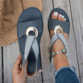 Estela | Sandalias planas con hebilla