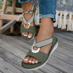 Estela | Sandalias planas con hebilla