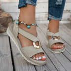 Estela | Sandalias planas con hebilla