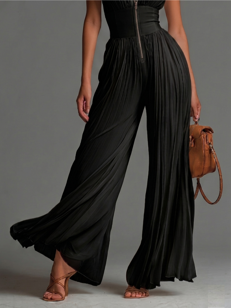 Lea | Mono negro plisado