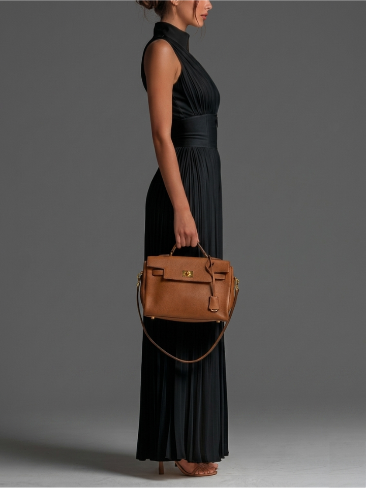 Lea | Mono negro plisado