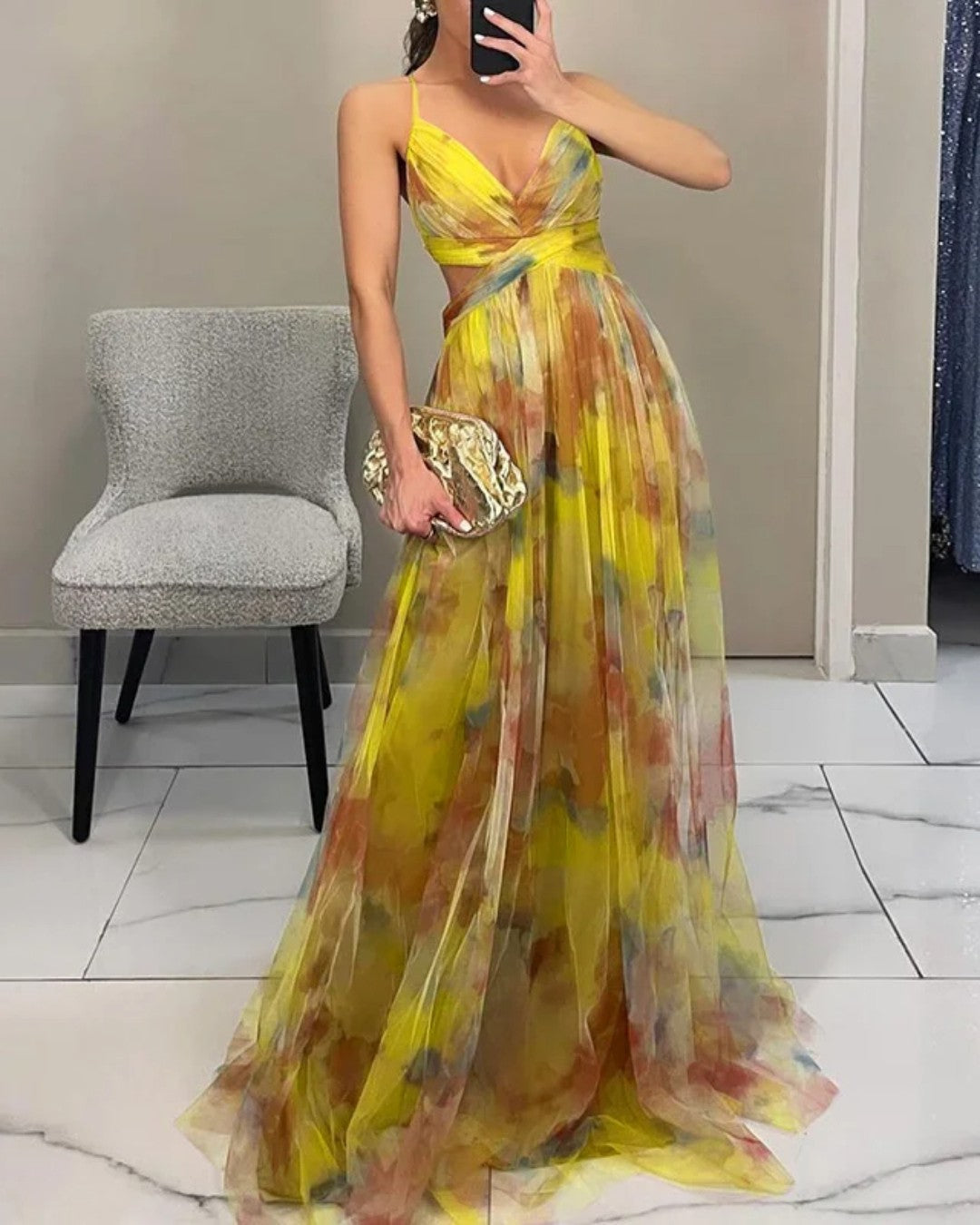 Lucía | Vestido maxi floral etéreo