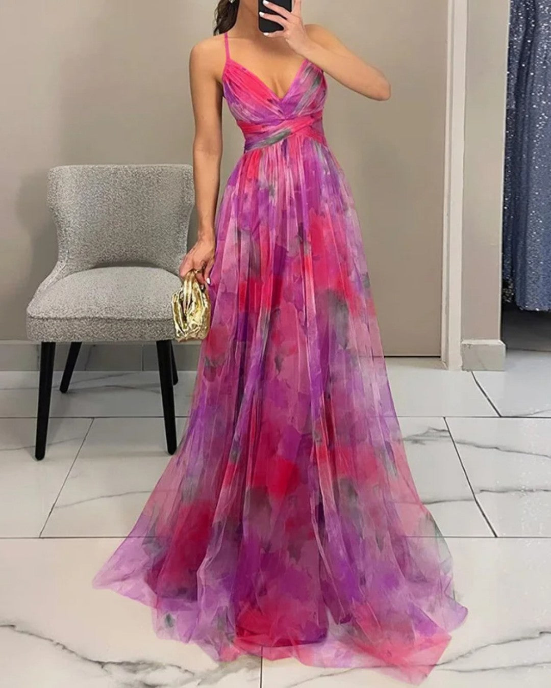 Lucía | Vestido maxi floral etéreo