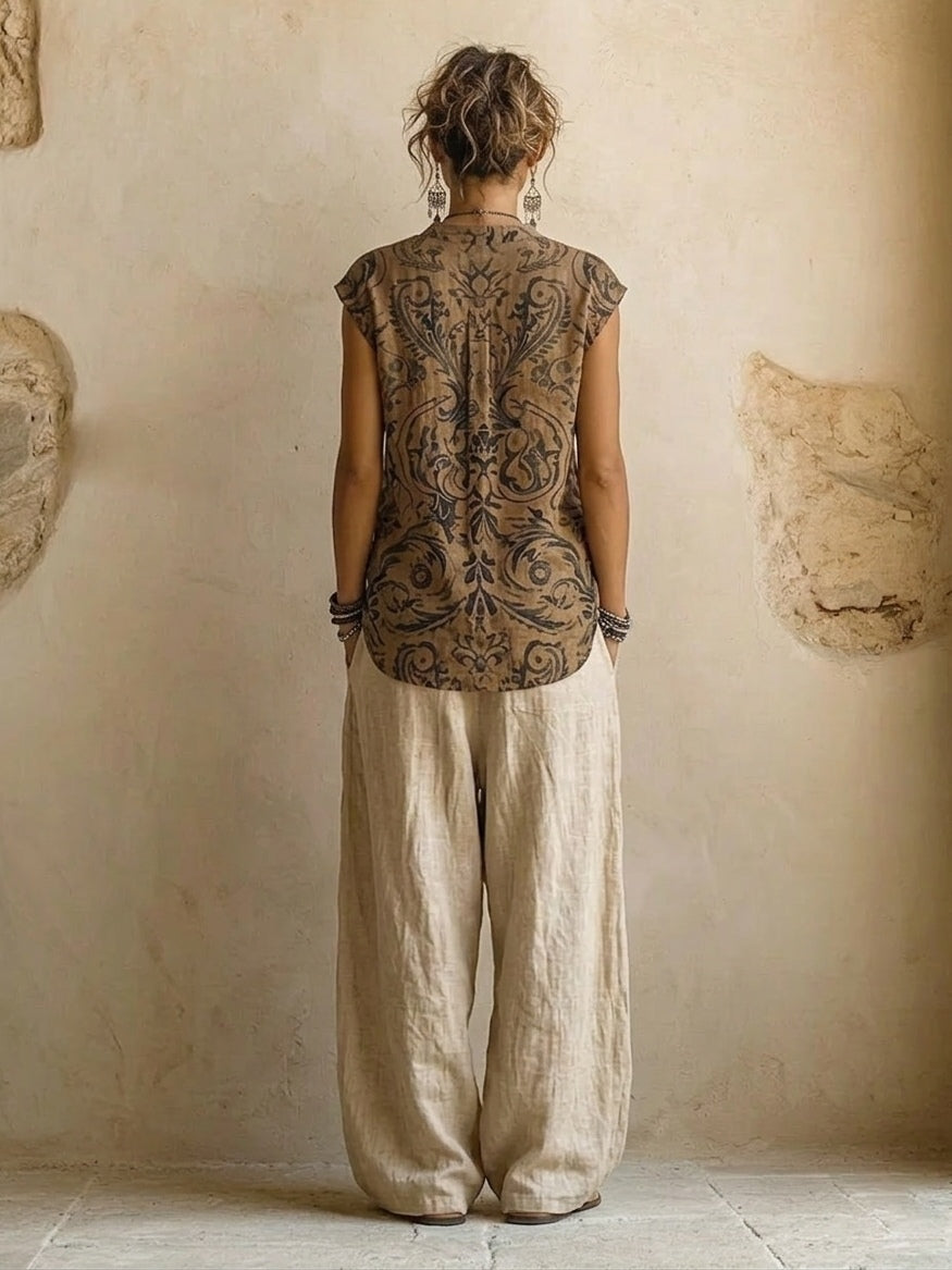 Julia | Conjunto boho fluido con capas