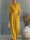 Vera | Mono elegante fluido de cintura alta