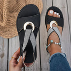 Estela | Sandalias planas con hebilla
